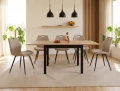 Stół rozkładany kwadratowy FLIP 80(160)x80 dąb artisan/czarny