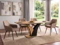Stół rozkładany VENTO dąb artisan/czarny 120(160)x68
