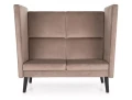 Sofa klubowa wysoka LOTOS 2 VELVET ciemny beż