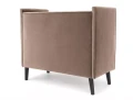 Sofa klubowa wysoka LOTOS 2 VELVET ciemny beż