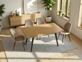stół rozkładany dąb czarny stelaż 120x80